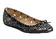 Coach Daffodyl Bull Leather Scalloped Cutout Ballet Flats Slip-On Shoes Black 9.5