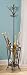 Powell Furniture Garden District Bronze and Gold Standing Coat Rack with Umbrella Stand