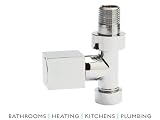 Hudson Reed Chrome Square Radiator Valves - (Straight)