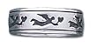Solid Sterling Silver Angels Band Ring