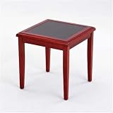Brewster Series End Table Finish: Black, Table Top Inlay: Charcoal Matrix