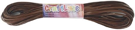 CraftLace Hank Craft Lace for Lanyards and Craft Work, Brown