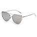 Anywa Fashion Twin-Beams Classic Women Metal Frame Mirror Sunglasses Cat Eye Glasses