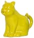 Stoneware Pottery Yellow Cat Creamer 5" x 3.5", 8oz Set of 2