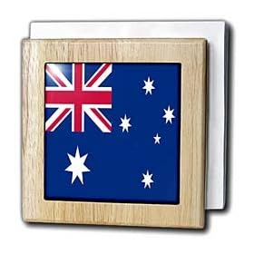 Australian Flag - 6 Inch Tile Napkin Holder by 3dRose LLC