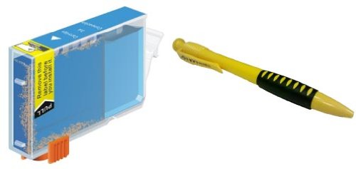 One Photo Cyan Ink Cartridge CLI-8 CLI8 PC + Ballpoint Pen for Canon Printers PIXMA iP6600D, PIXMA iP6700D, PIXMA MP950, PIXMA MP960, PIXMA MP970, PIXMA Pro 9000, PIXMA Pro 9000 Mark II