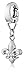 Fossil Fleur de Lis Charm