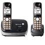 Panasonic KX-TG6512B DECT 6.0 PLUS Expandable Digital Cordless Phone System, Black, 2 Handsets