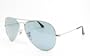 AUTHENTIC RAY BAN SUNGLASSES RB 3025 AVIATOR L SILVER W3171