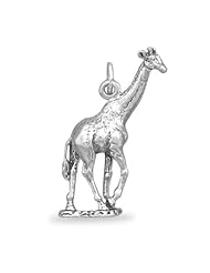 Giraffe Charm, Sterling Silver