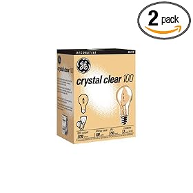 GE 97489-24 Crystal Clear General Purpose A19 Bulb, 100-Watt, 24-Pack by General Electric