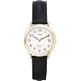 Timex T2H341 Women's Easy Reader Black Leather Watch