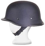 Novelty Motorcycle Helmets Flat Black German Helmet NH502