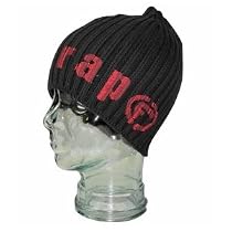 Firetrap Mens Tic Beanie Hat Black with Red