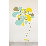 Domestic Tapetensticker pop flower gold