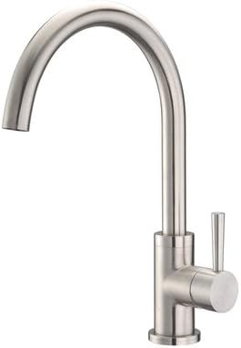 Cadell 70200 Single Handle Kitchen Faucet, Brushed Stainless Steel