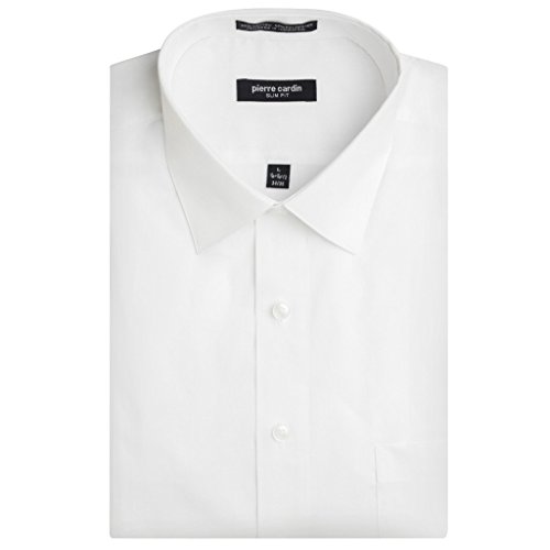 Pierre Cardin Men's Slim Fit Long Sleeve Solid Dress Shirt - Colors