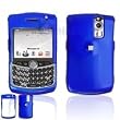 SOLID BLUE SNAP-ON COVER HARD CASE PROTECTOR for BLACKBERRY CURVE 8300 / 8310 / 8320 /8330