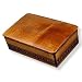 Polish Handcrafted Wooden Box, 5001, With Banded Side Design. 6.25"x4"x2.5" with a Beautiful Brown Finish