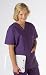 ComfortEase Two-Pocket Scrub Top - Angel Face Print, Extra Small