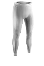 Youth Sports Form Fit, Ankle Length Compression Tight-Stay Dry and Cool During Football, Baseball, Dance, Track, and Soccer with Moisture Management and Anti-Microbial Technology-Sizes YS, YM, YL (Youth Medium, White)
