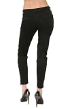 J Brand Women's Agnes Low Rise Modern Moto Zip in Black