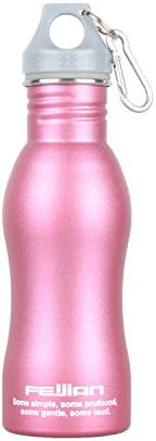 Best Stainless Steel Sports Water Bottle sport water BottleFor Running Gym Yoga Outdoors Camping 18.5OZ rose red