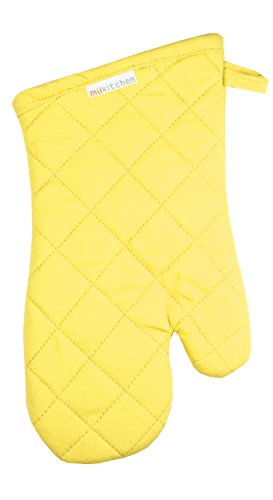 MUkitchen 100% Cotton, Terry-Lined Oven Mitt, 13-Inches, Chiffon