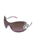 Roberto Cavalli - Roberto Cavalli Cicno - Swarovski Serpent Shield Rimless Sunglasses silver/pink brown
