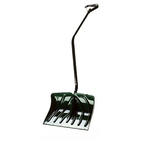Suncast SC3250 18-Inch Snow Shovel/Pusher Combo with Ergonomic Shaped Handle And Wear Strip, Green
