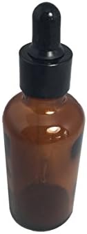 50 Ml (1.7 Oz) Amber Glass Boston Bottles for Essential Oils, Homemade Remedies and More (Bulb Dropper, 24)