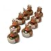 Reindeer Rubber Ducks - Set of 9 - Christmas Toys and Stocking Stuffers
