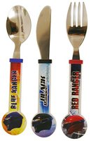 Childrens Toyshop  Toys : Power Rangers Operation Overdrive 3pc Cutlery Set