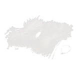 uxcell タグファスナー　ケーブルタイ　プラスチック製　8cm　ホワイト　プラスチック素材　1000個入り