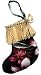 Hawaiian Christmas Ornament Black Stocking
