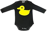 from Spoilt Rotten Spoilt Rotten - Duck Babygrow / Bodysuit Organic Baby Clothing 100 Organic Sizes 12-18 months in funky Milk Carton BLACK