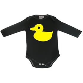 Spoilt Rotten - Duck Babygrow / Bodysuit Funny Slogan 100% Organic Sizes 6-12 months in funky Milk Carton BLACK