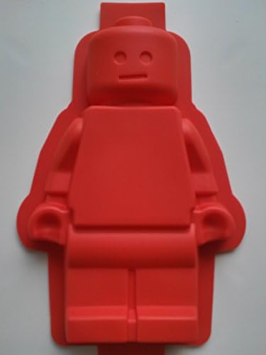 I Love Ice Candy Molds & Ice Trays - Large Lego Minifigure Cake Pan (Red)
