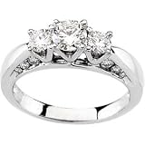 14K White Gold Diamond Engagement Ring - 1.15 Ct.