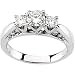 14K White Gold Diamond Engagement Ring - 1.15 Ct.