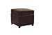 Baxton Studio Leather Storage Ottoman, Dark Brown