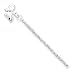 Sterling Silver Butterfly Anklet - 9 inch