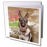 Dogs German Shepherd - German Shepherd - Greeting Cards-12 Greeting Cards with envelopes