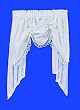 Dollhouse Miniature Country Balloon Window Curtains in White