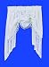 Dollhouse Miniature Country Balloon Window Curtains in White