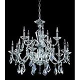 Black Chrome Lead Crystal Diamond Chandelier 15Lt - 328-15-CLR