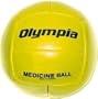 Synthetic Leather Medicine Ball - Yellow, 6-7 lb - Equipment