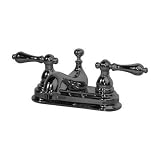 American Bath Factory F2-1211-CH-F9-9100-ML-CH F2-1211 Centerset Faucet, Metal Lever Handle, Chrome