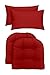 RSH DÃ©cor Indoor/Outdoor - 2 U-Shape Wicker Chair Cushions & Bonus Lumbar/Throw Pillows (2 (19