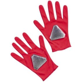 Child's Red Power Ranger Costume Gloves